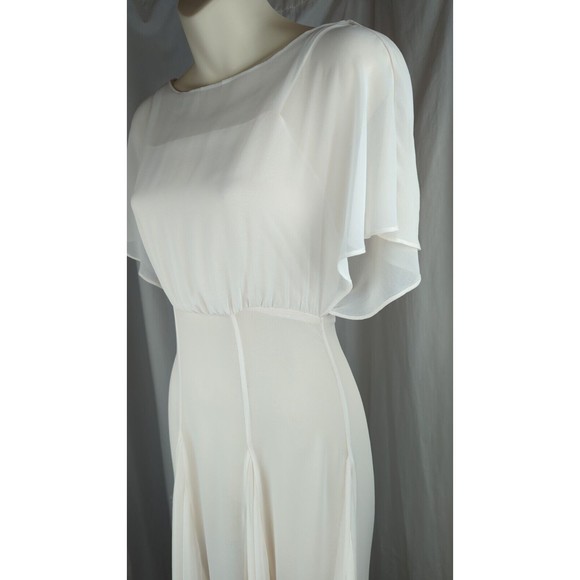 Endsource Ukulele Brand Marilyn Dress Pale Pink Sheer Flowy Romantic 30s UK 8 4 - Picture 7 of 12